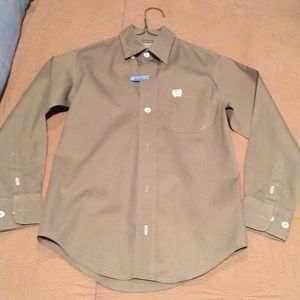 Cinch Boys Khaki Button Up Shirt